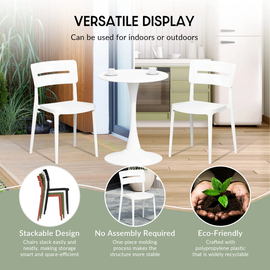 WestinTrends Playa 5-Piece Outdoor Metal Frame Dining Table Patio Set with Stackable Patio Dining Chairs, Olive Green