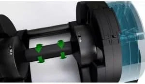 SMRTFT NUOBELL - All-in-One, Durable, Adjustable Dumbbells, Black, 5-80 lb