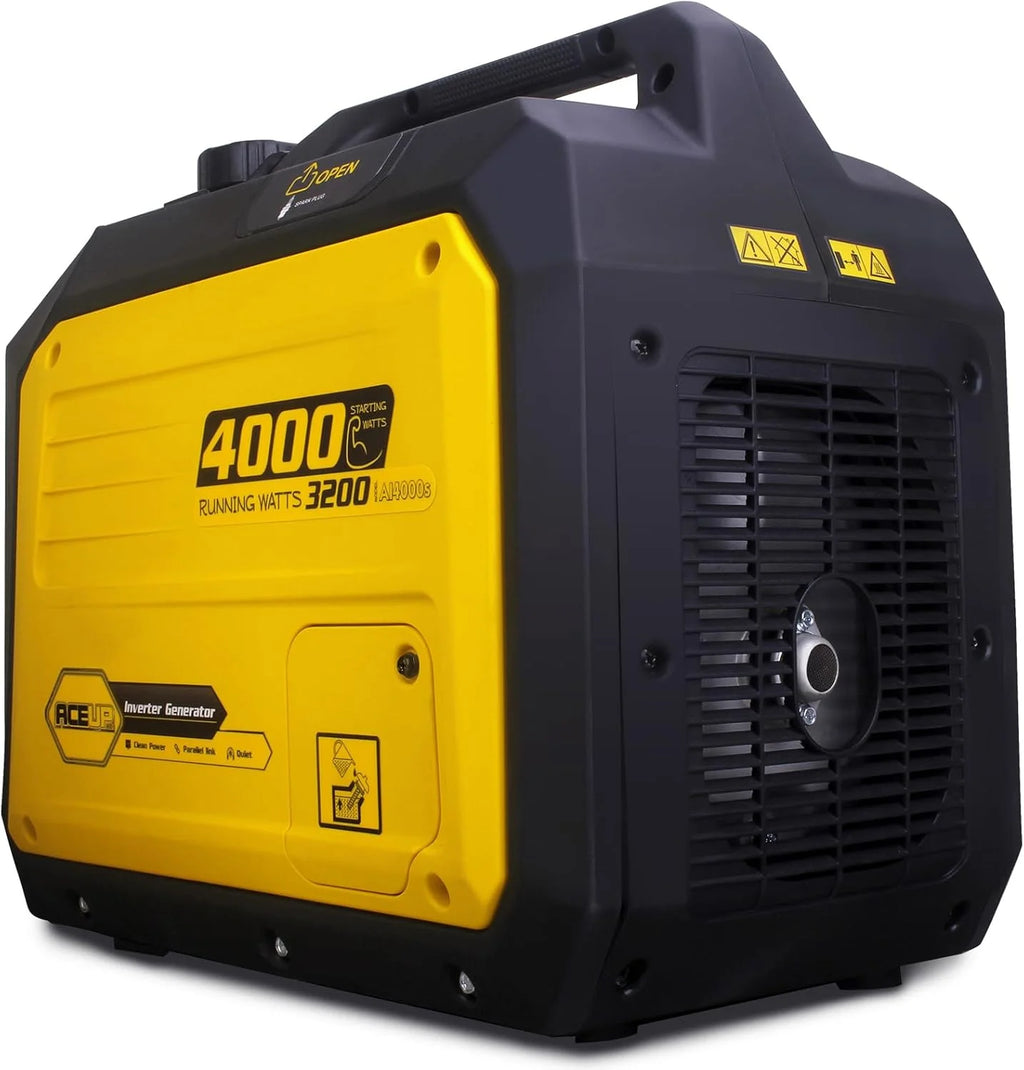 Aceup Energy 4000 Watt Portable Inverter Generator, Gas Powered Generator Quiet for Home, 3500W RV-Ready, EPA Compliant