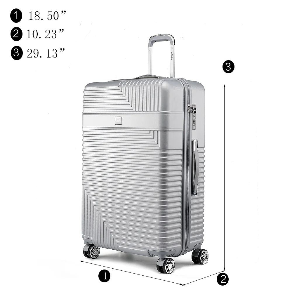 MKF Collection Felicity Extra Large & Large Hardside Luggage 2 pcs, Luxurious Travel Suitcase by Mia K - Rose Gold
