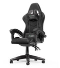 Bigzzia Gaming Chair Office Chair, Ergonomic Game Chair with Headrest & Lumbar Pillow, Black