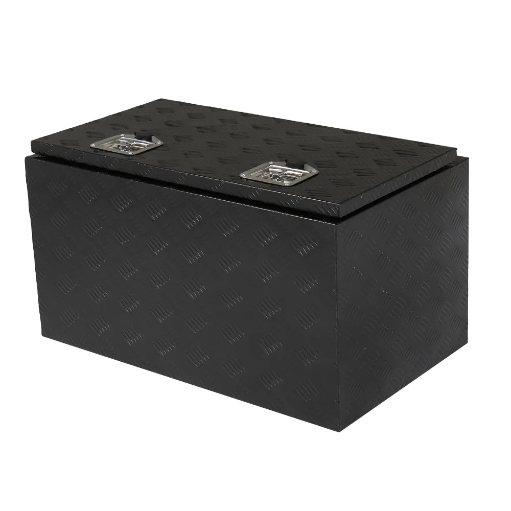 IVV Aluminum Truck Trailer Tool Box Pickup Underbody Truck Bed Storage Toolbox RV Trailer Organizer with T-Handle Latch Dual Lock Keys - Black, 42"L x 18"W x 17"H