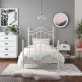 Mainstays Traditional Metal Bed Frame with Headboard and Footboard, Twin, White