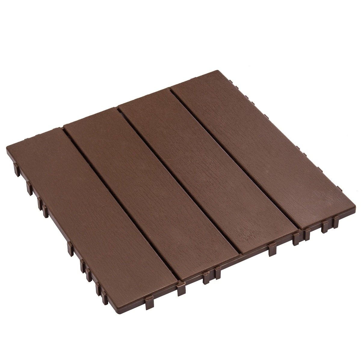 76-Pack 11.42"x11.42" Plastic Interlocking Deck Tiles - 68.80 Sq.Ft Outdoor Plastic Flooring Super Durable & Waterproof All-Weather Indoor/Outdoor Use Eco-Friendly Non-Toxic Material