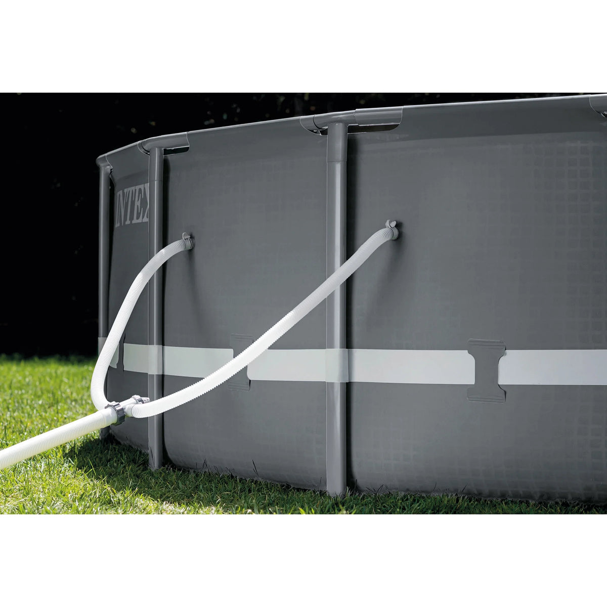 Intex Ultra Frame 26' x 52" Round Above Ground Outdoor Swimming Pool Set