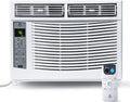 GAOMON 6000 BTU Window Air Conditioner, Cools Up to 350 Sq. Ft, Window AC Unit with Remote, 3 fan speeds, Sleep mode, Auto Restart, 24H Timer Window Air Conditioner, 115V/60Hz, White