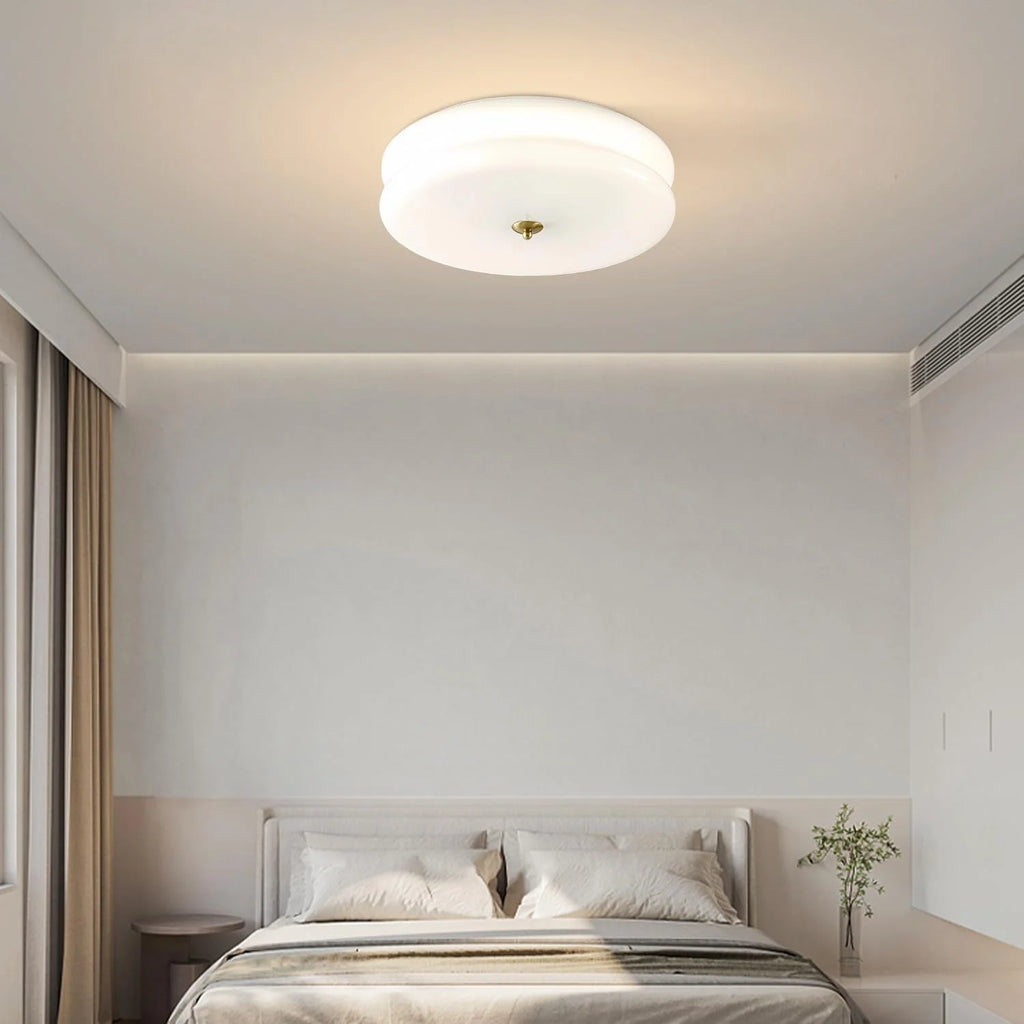KCO Lighting Mid Century Modern LED Ceiling Lights Mint Green Glass Ceiling Lamp Large Hallway Ceiling Light