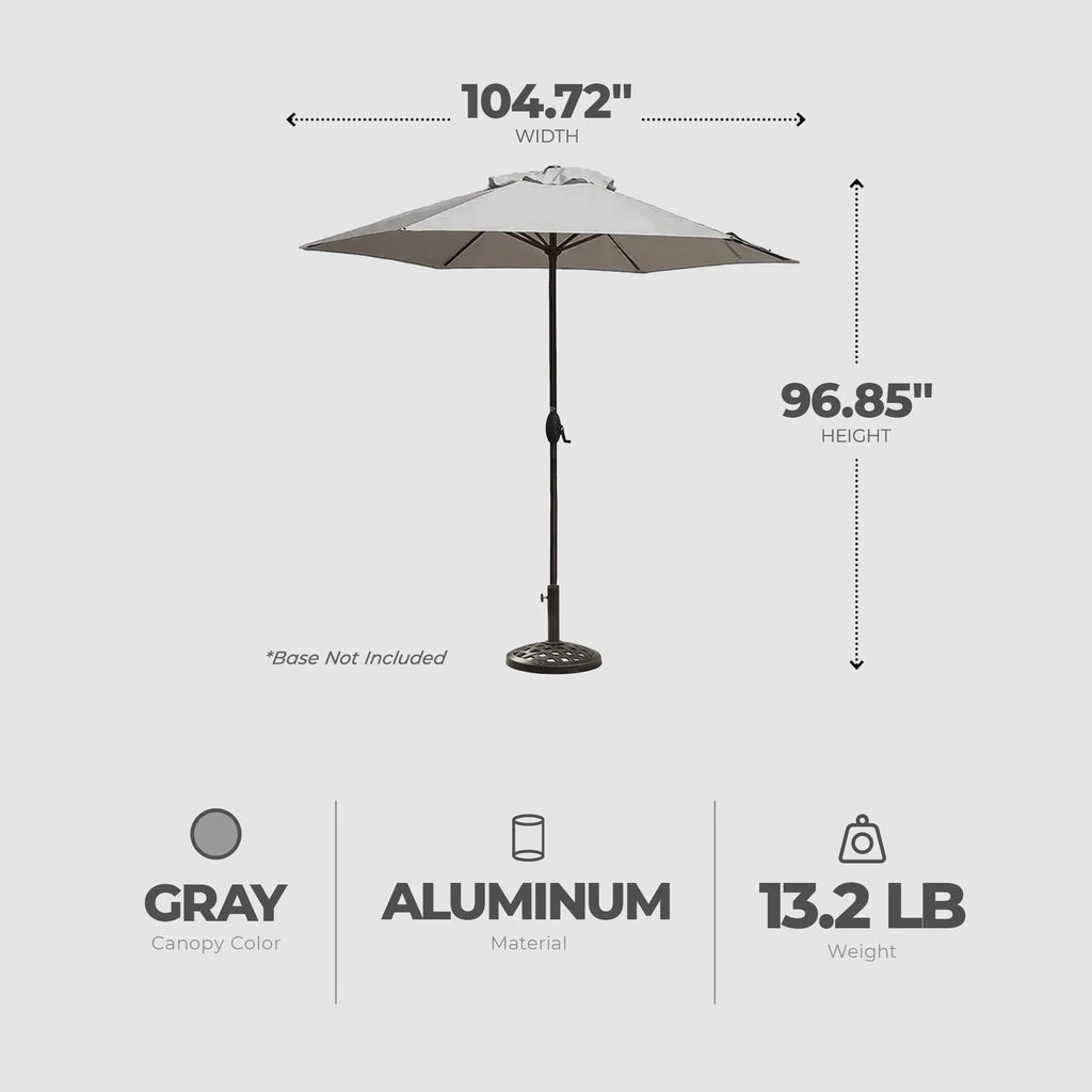 Four Seasons Courtyard Palermo Market Patio Umbrella with Push Button Tilt