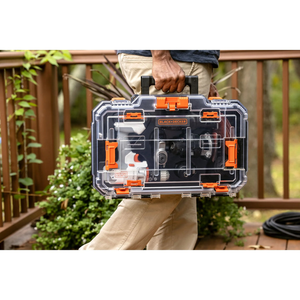 BLACK+DECKER 20V MAX* Matrix Cordless Combo Kit, 6-Tool, White And Orange, (BDCDMT1206KITWC)