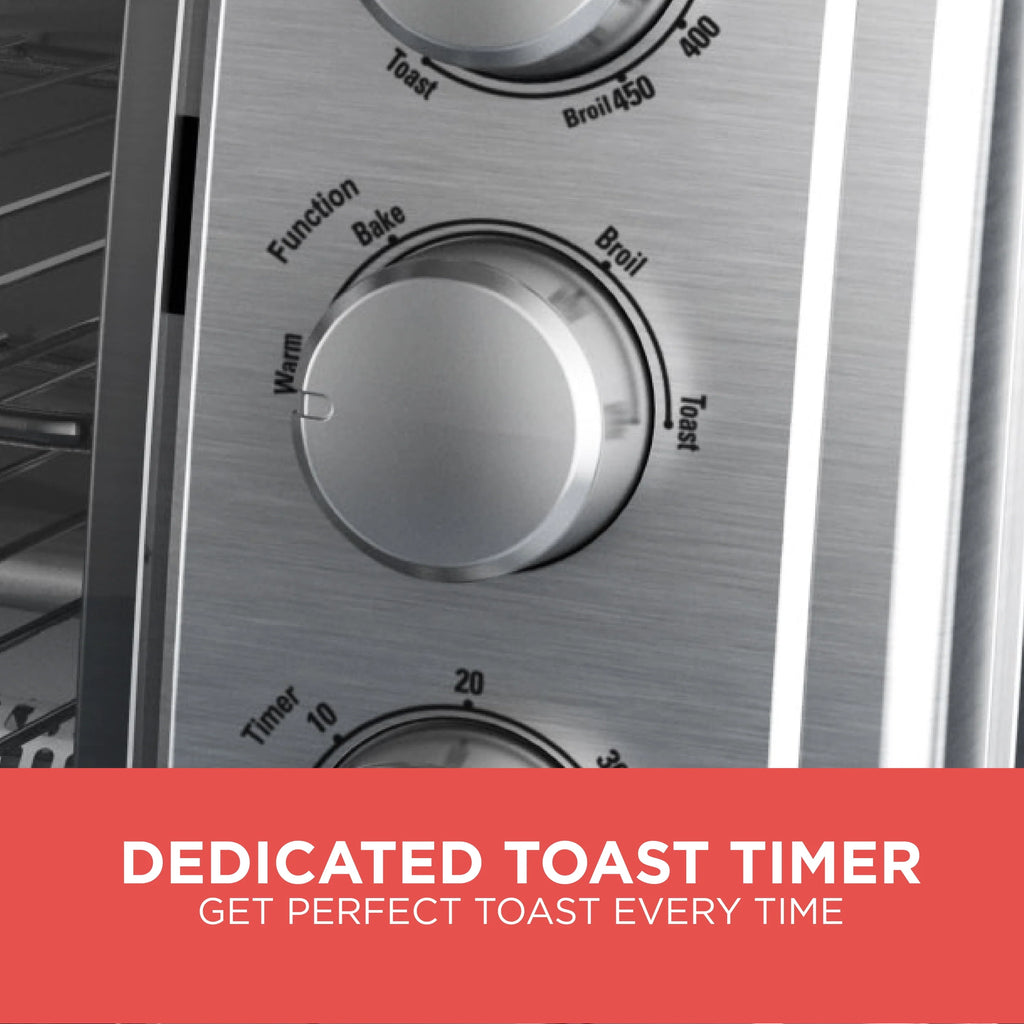 BLACK+DECKER Rotisserie Convection Countertop Toaster Oven, Stainless Steel, TO4314SSD