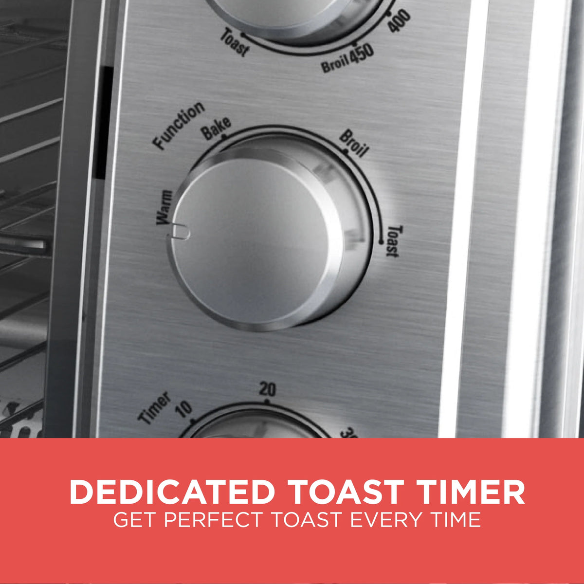 BLACK+DECKER Rotisserie Convection Countertop Toaster Oven, Stainless Steel, TO4314SSD