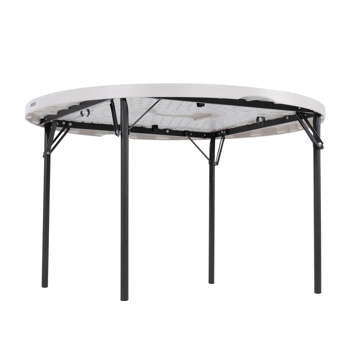 Lifetime 48 inch Round Folding Table, Indoor/Outdoor, Light Commercial Grade, Almond (80874)