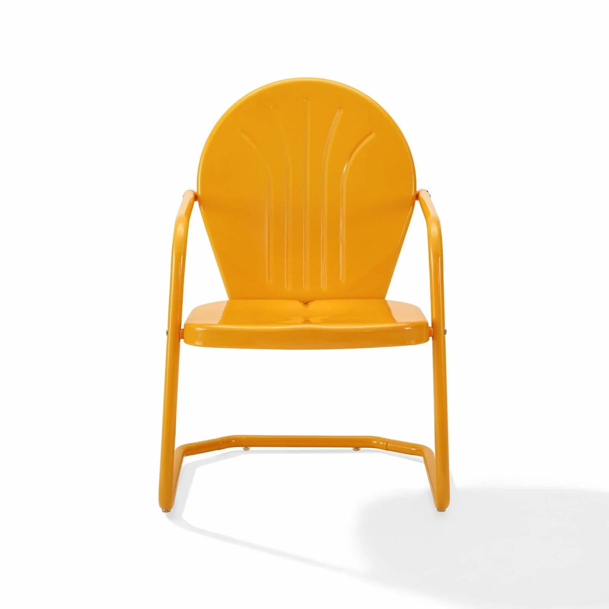 Crosley Griffith Outdoor Metal Armchair Tangerine Gloss-Color:Aqua Gloss
