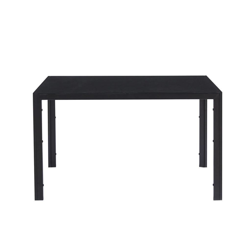 Anchorhome 51" Rectangular Glass Dining Table, Modern Kitchen Table with Metal Steel Frame, Compact Space-Saving Dining Room Furniture (Table Only)