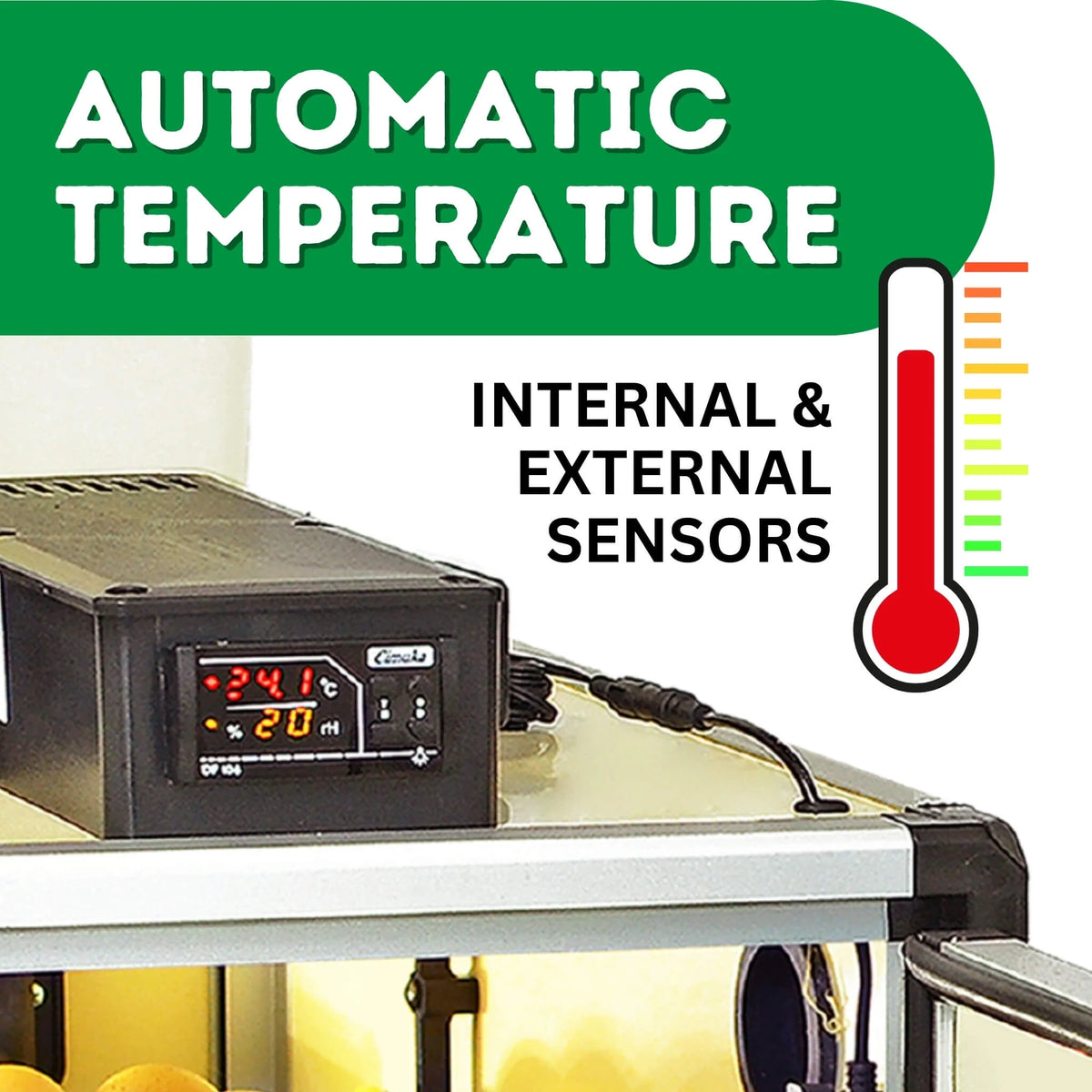 CT120SH Egg Incubator with Automatic Egg Turning & Perfect Humidity Controls, Set & Forget Design, Cabinet Incubators for Hatching Eggs, Incubate and Hatch 120 Chicken Eggs | Hatching Time