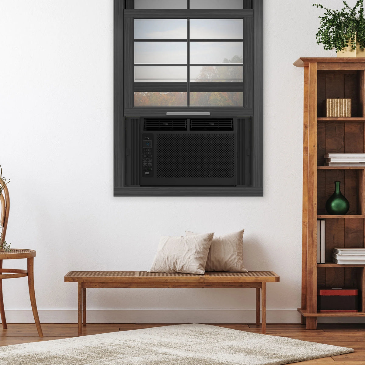 TCL 6,000 BTU Window Air Conditioner, 250 sq. ft., LED Display, Included Remote,  White, W6W32