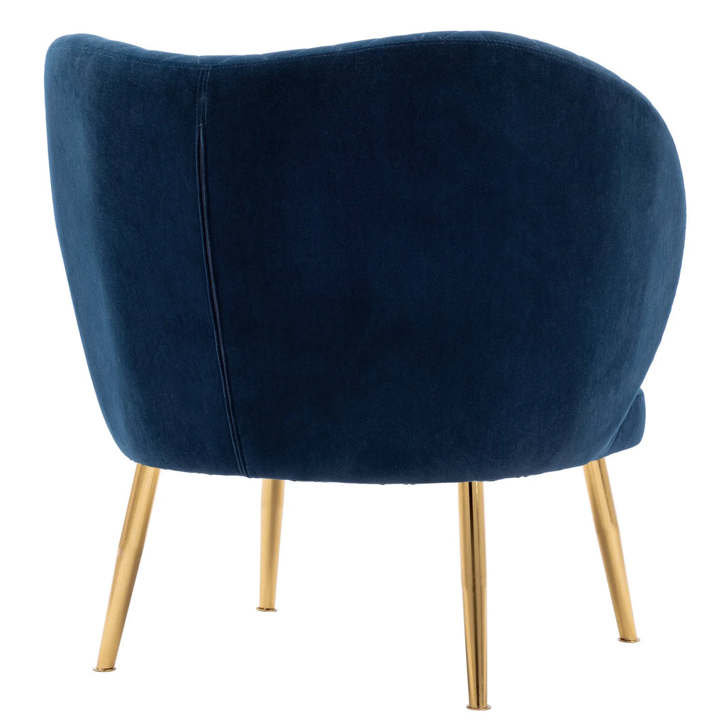 Duhome Accent Chair Single Sofa with Arm Velvet Blue 1 Pcs