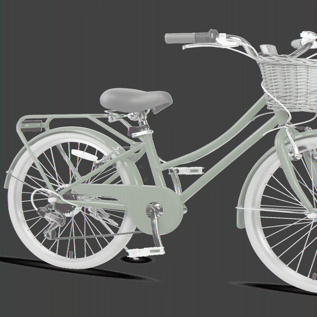 Glerc Missy 24" Girls Cruiser Bike 6-Speed Women's Hybird Bicycle for Ages 7-11 Years, Mint Green