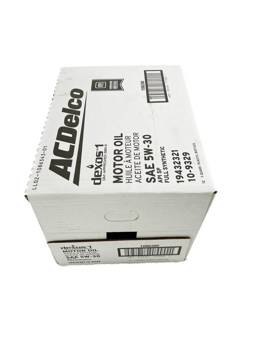 AC Delco GM Original Equipment 10-9329 (19432321) dexos?1 GEN 3 Full Synthetic 5W-30 Motor Oil - 1 qt. | Case of 12