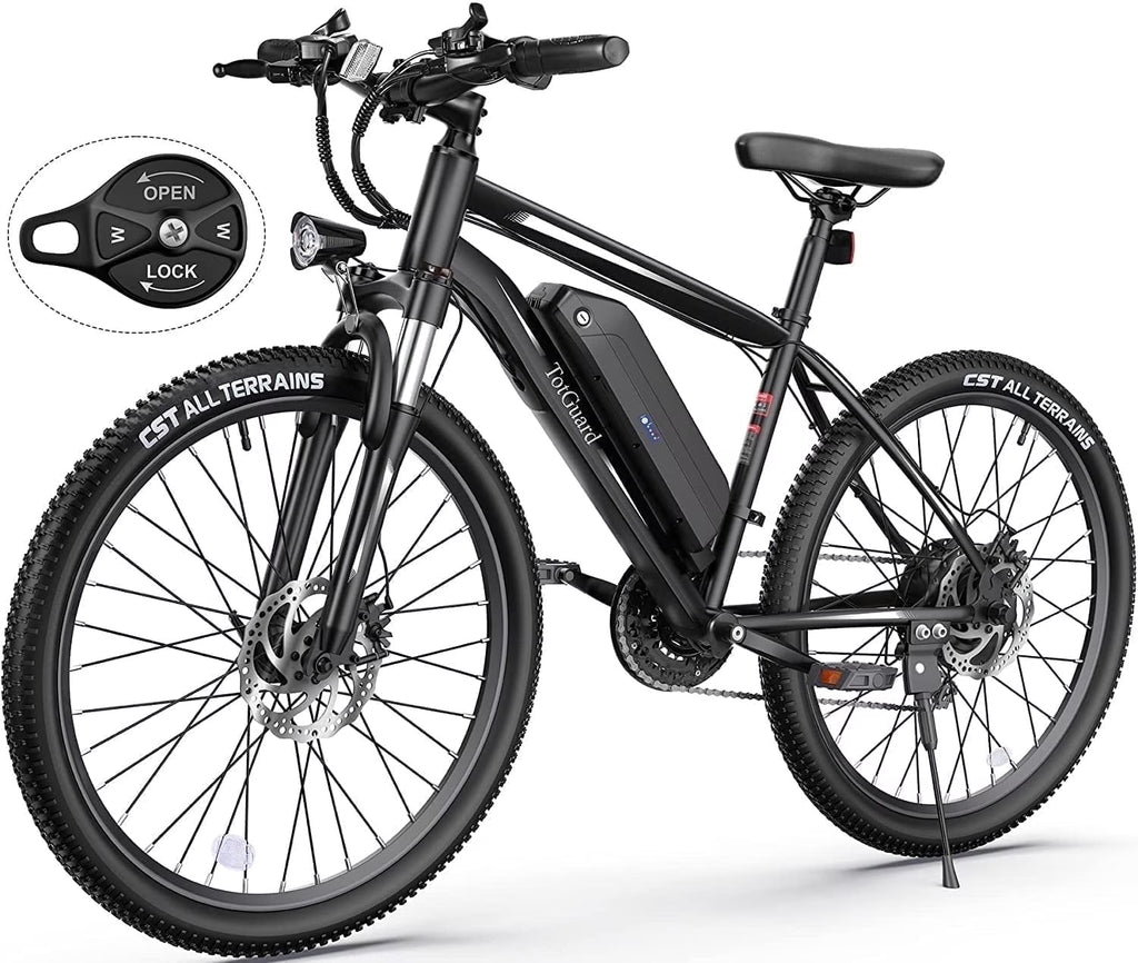 TotGuard Electric Bike for Adults 27.5" E-Bike with 500W Motor, Electric Mountain Bike with 48V 10Ah Battery, Lockable Suspension Fork, Shimano 21 Speed Gears UL2849