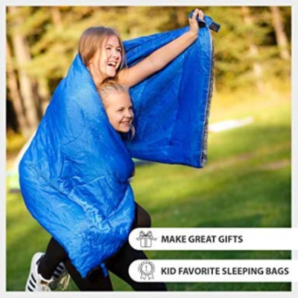 10 Pack Bulk Wholesale of Cold Weather Envelope Sleeping Bags for Adults, Kids, Homeless, Camping, Indoors, Outdoors - 10 Count Sleeping Bags in Black, Navy Blue, Forest Green, Red - 71"L x 30"W