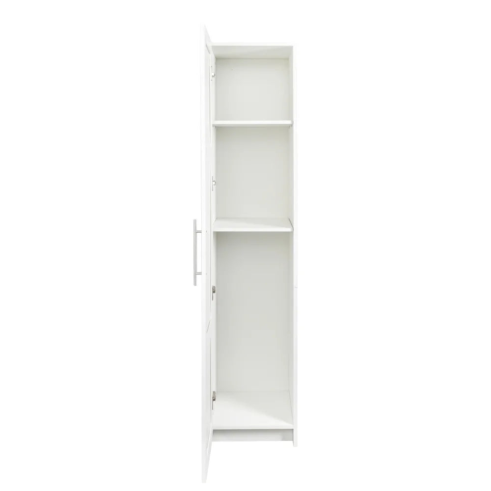 Stackable Wall Cabinet,Solid Wood Storage Cabinet with Adjustable Shelves and Doors,Console Table Side Table for Hallway,Sideboard Buffet Cupboard for Kitchen, 15.75" D x 15.75" W x 70.87" H, White