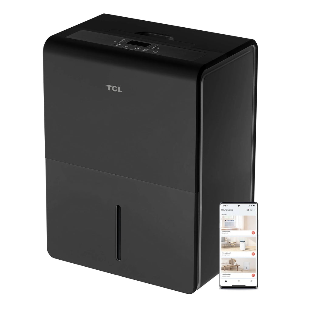 TCL 50 Pint Smart Dehumidifier with Pump, Black, W50D9P2-B
