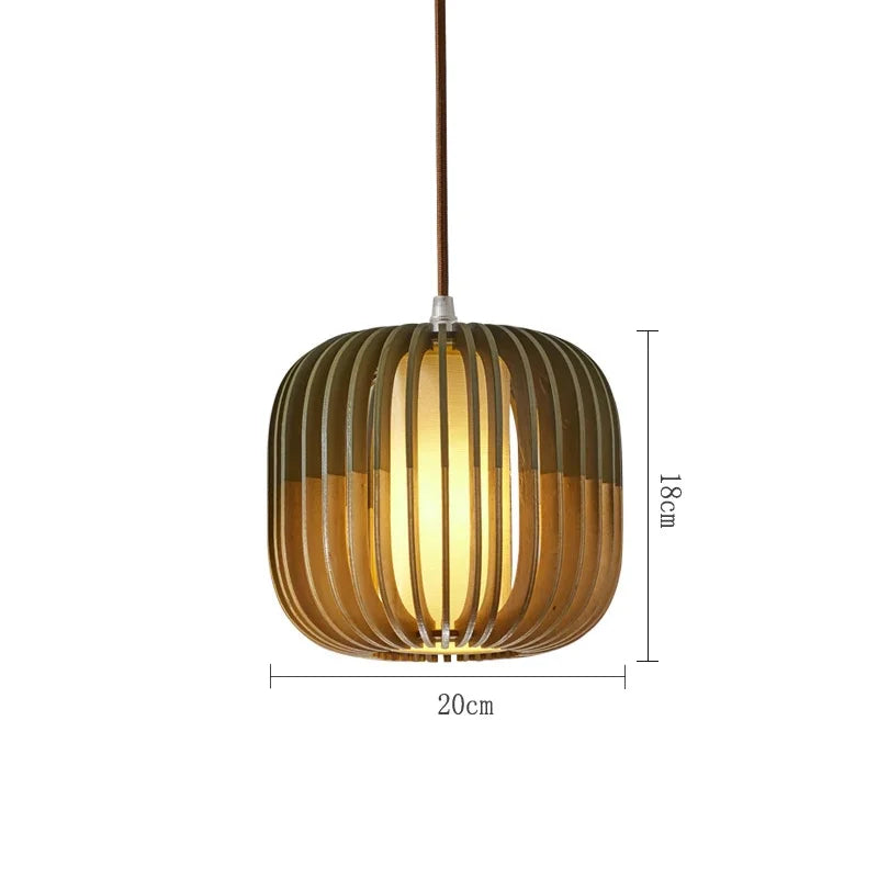Arturesthome Wood Pendant Lights, Wicker Drum Chandelier Boho Pendant Light Basket Lighting Fixture, Large Natural Woven Hanging Lamp for Kitchen Island Dining Room Entryway