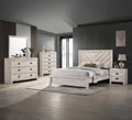 Rustic 5pc Chevron-patterned Gray Finish Bedroom Furniture King Size Bed Set