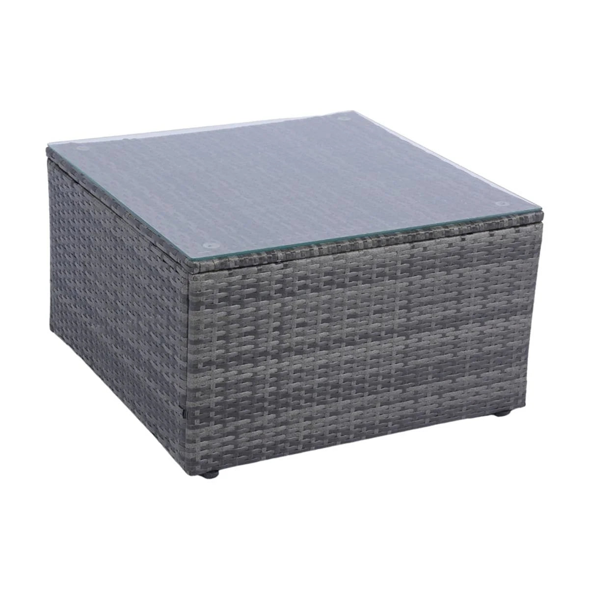 7 Piece Patio Furniture Sets Outdoor Sectional PE Rattan Outdoor Furniture Patio Conversation Set with Cushions and Glass Coffee Table, for Balcony Lawn and Garden, Gray