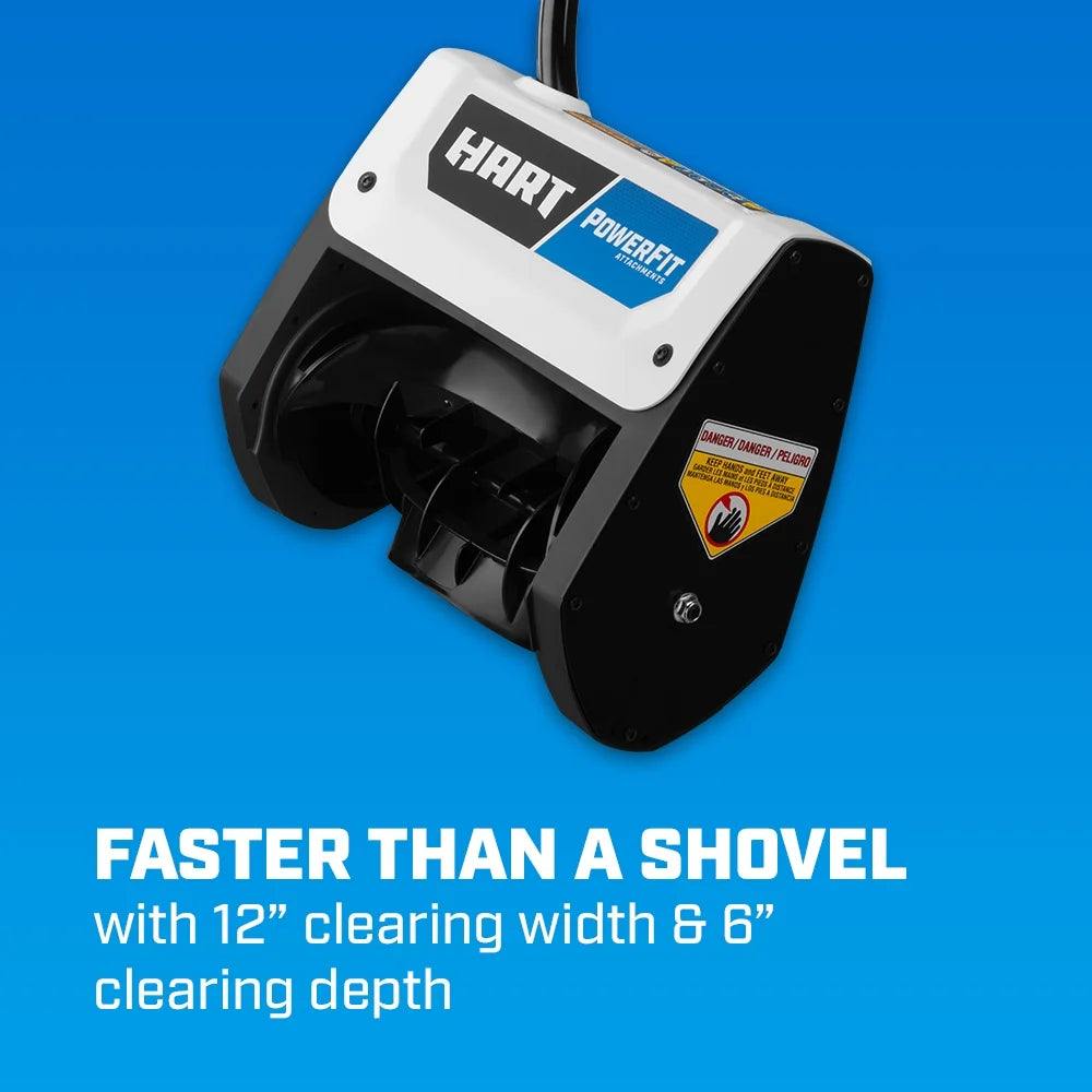 HART 40-Volt 12-inch Single Stage Battery-Powered Snow Shovel Kit, (1) 4.0Ah Lithium-Ion Battery