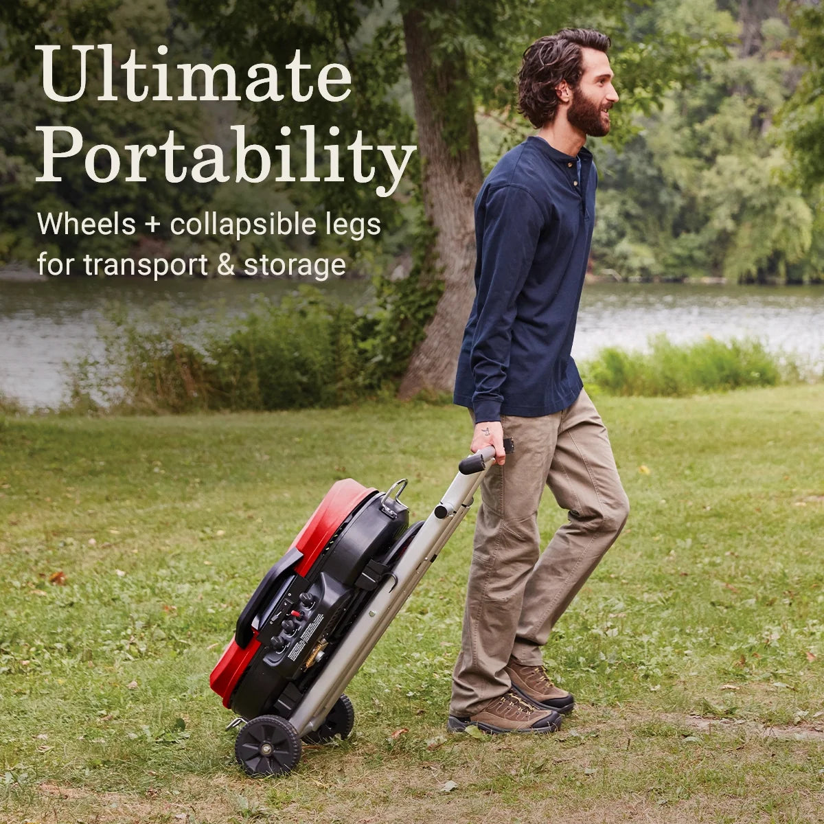 RoadTrip? 285 Standup Propane Gas Grill, Red