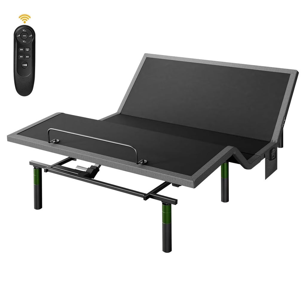 CHITOOMA Electric Adjustable Bed Frame Queen with Massage (4 Modes & 3 Intensities), Wireless Remote, Zero Gravity, 4 USB Ports, Under-Bed Nightlight, 3 Minutes Fast Assembly