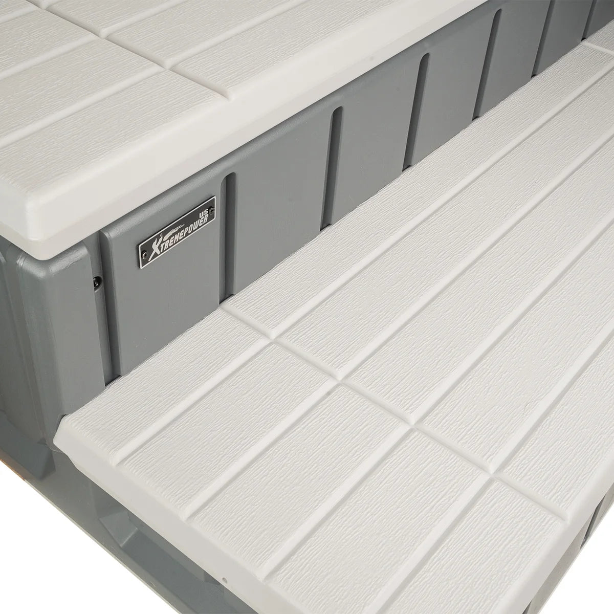 XtremepowerUS Hot Tub Steps With Storage, Spa Step, 36" Length, Camper/Deck Steps, Anti-Slip Brown
