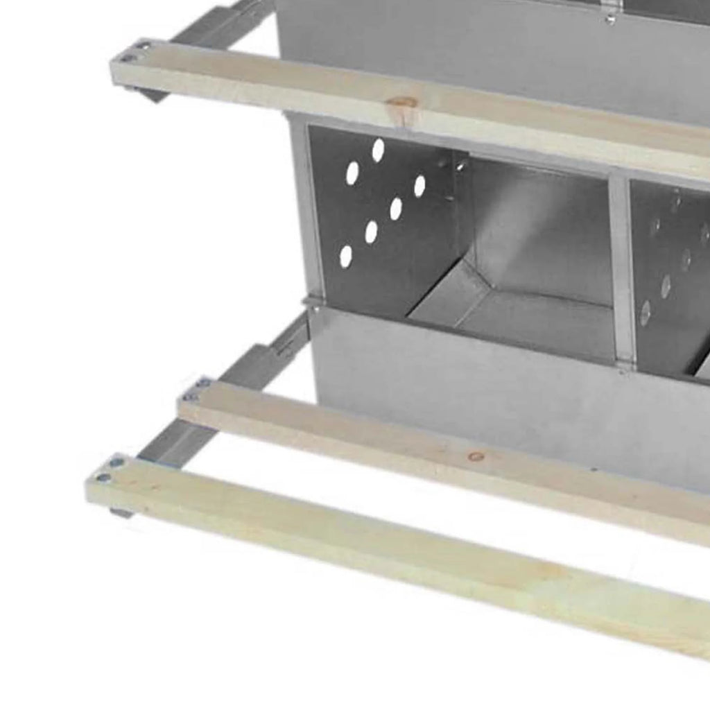 Brower Galvanized Steel 6 Hole 30 Bird Poultry Nest Chicken Brooding Box