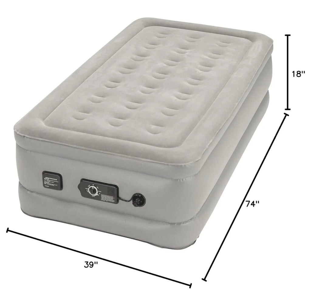 Raised Air Mattress with Never Flat Pump,