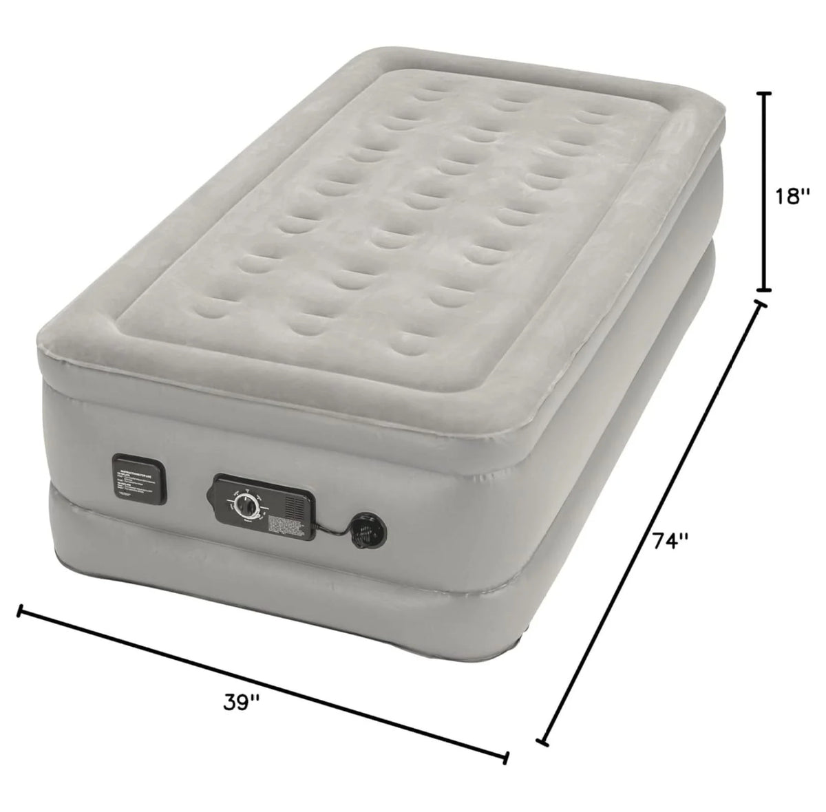Raised Air Mattress with Never Flat Pump,