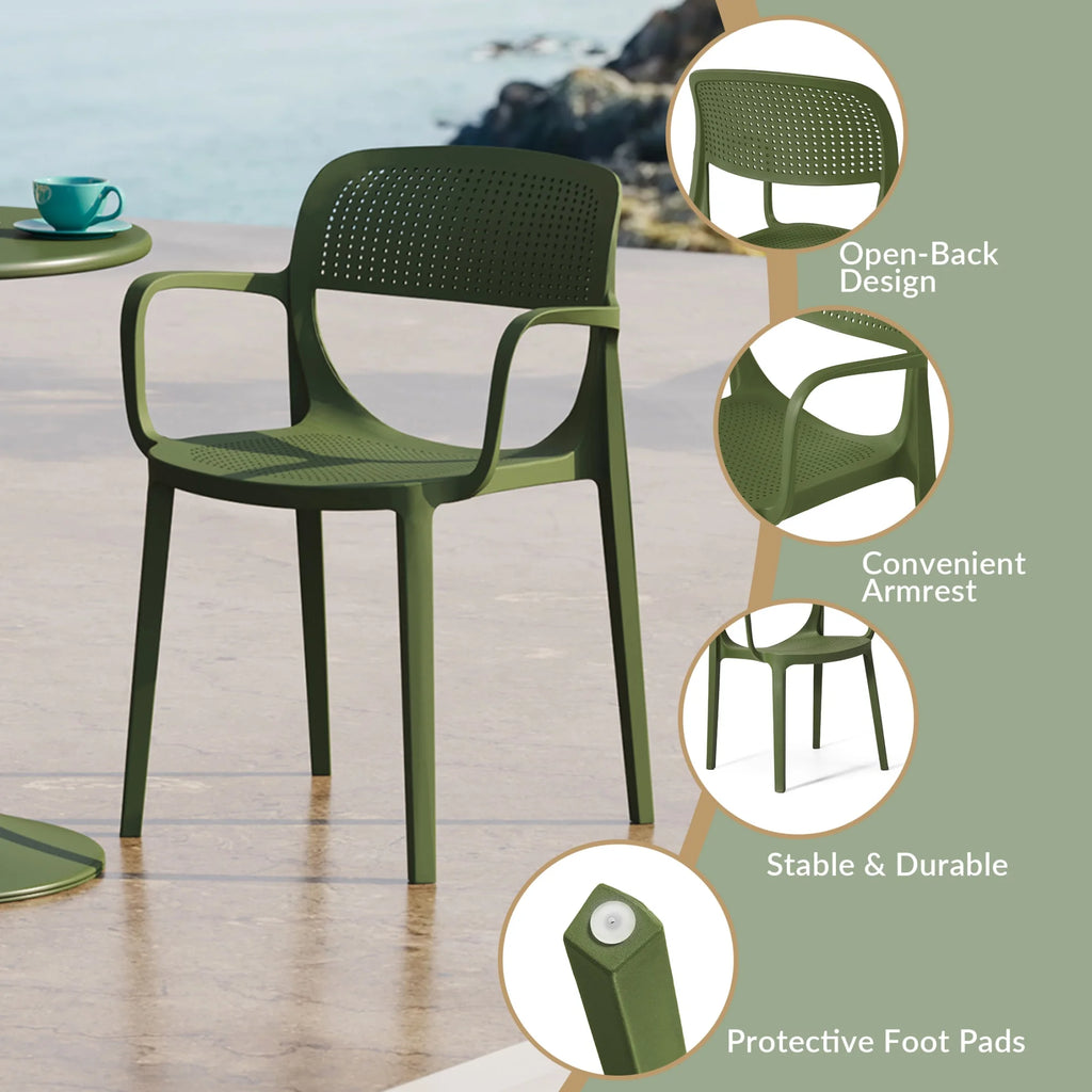 WestinTrends Playa 7-Piece Outdoor Rectangular Metal Patio Dining Table Set With Stackable Patio Dining Chairs, Red