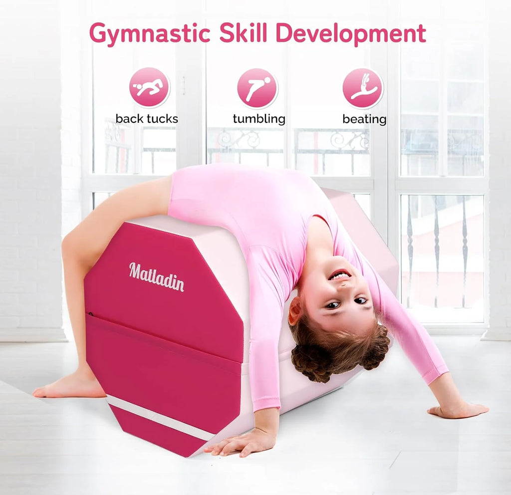 Matladin Octagon Gymnastics Skill Shapes, PVC Pink, 9.7 lb