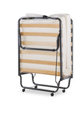 Linon Luxor Folding Rollaway Guest Bed with 4" Foam Mattress with Memory Foam Layer, Single-Size