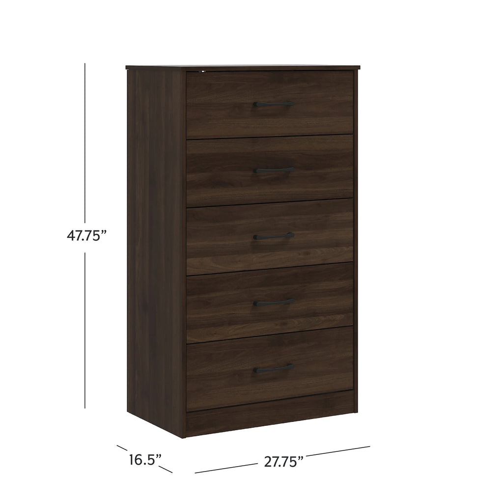Mainstays Ardent 5 Drawer Dresser, Black