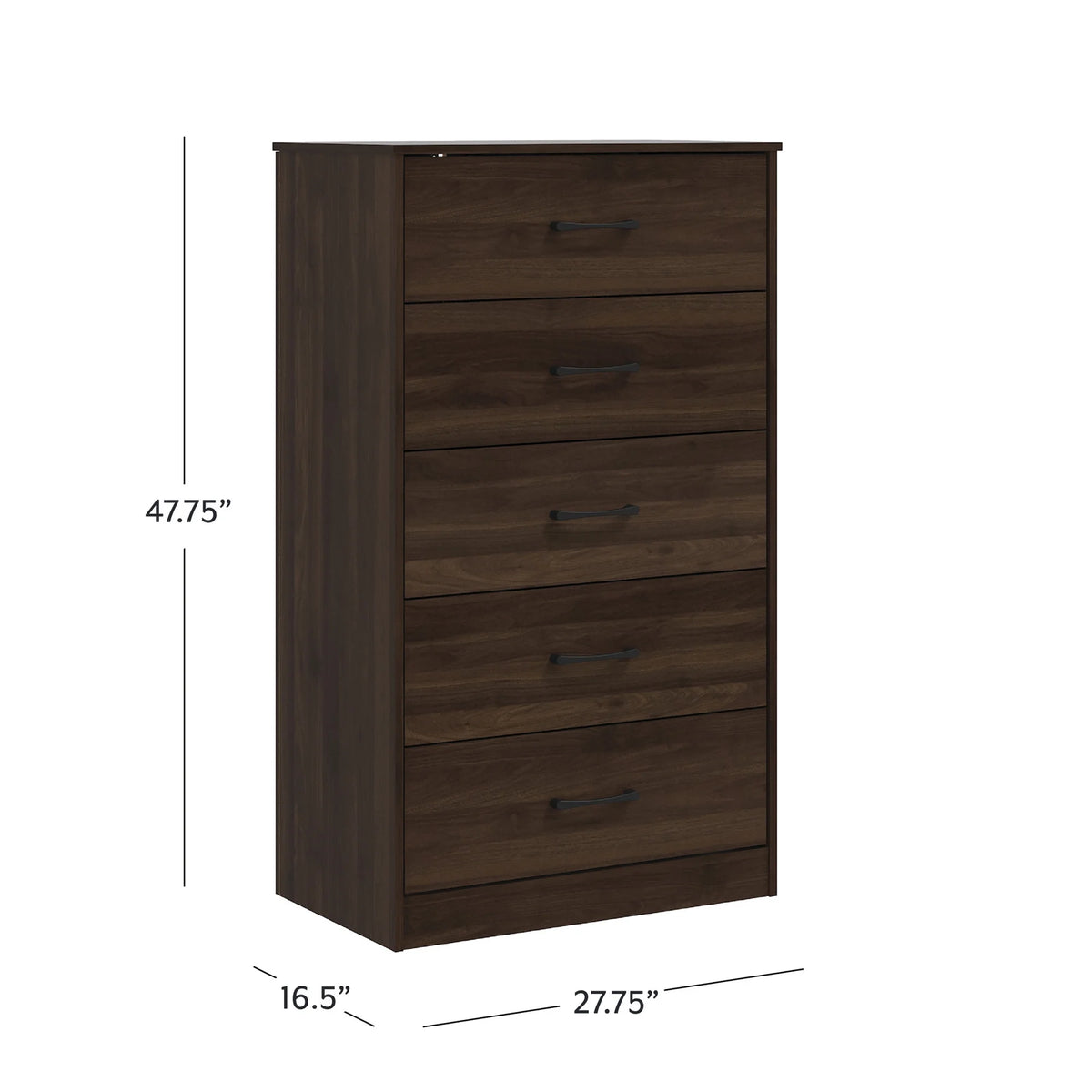 Mainstays Ardent 5 Drawer Dresser, Black