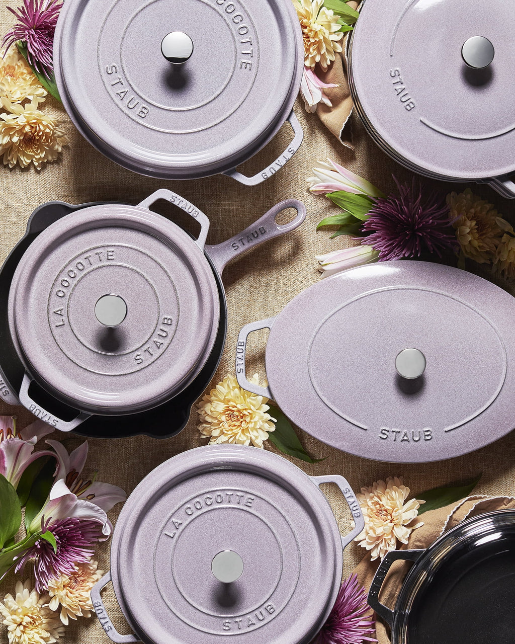 Staub Cast Iron 5.5-qt Round Cocotte - Cherry
