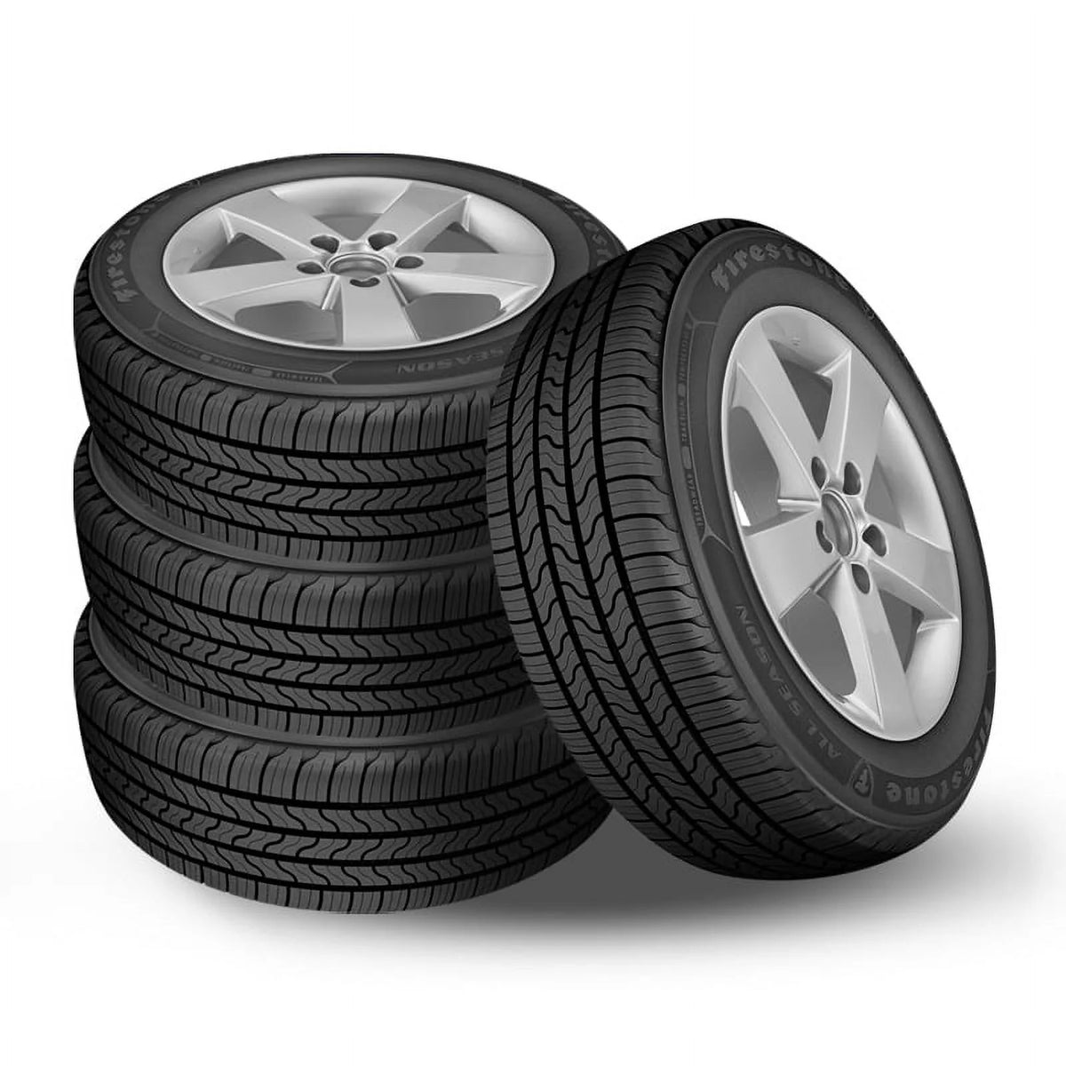 Pair of 2 New Firestone All Season 185/65R15 88T Touring Tires 65,000 Mile Warranty FS 004018 / 185/65/15 / 1856515 Fits: 2004-08 Toyota Prius Base, 2003-08 Toyota Corolla CE