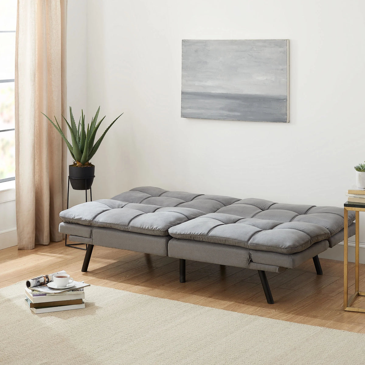 Mainstays Memory Foam Futon with 72",Black