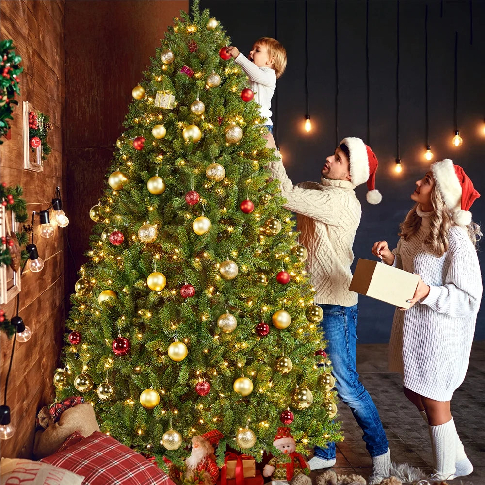 Topeakmart 7.5 ft Ultra-Thick Artificial Christmas Tree Holiday Decoration Tree with Foldable Stand and 2326 Branch Tips Green