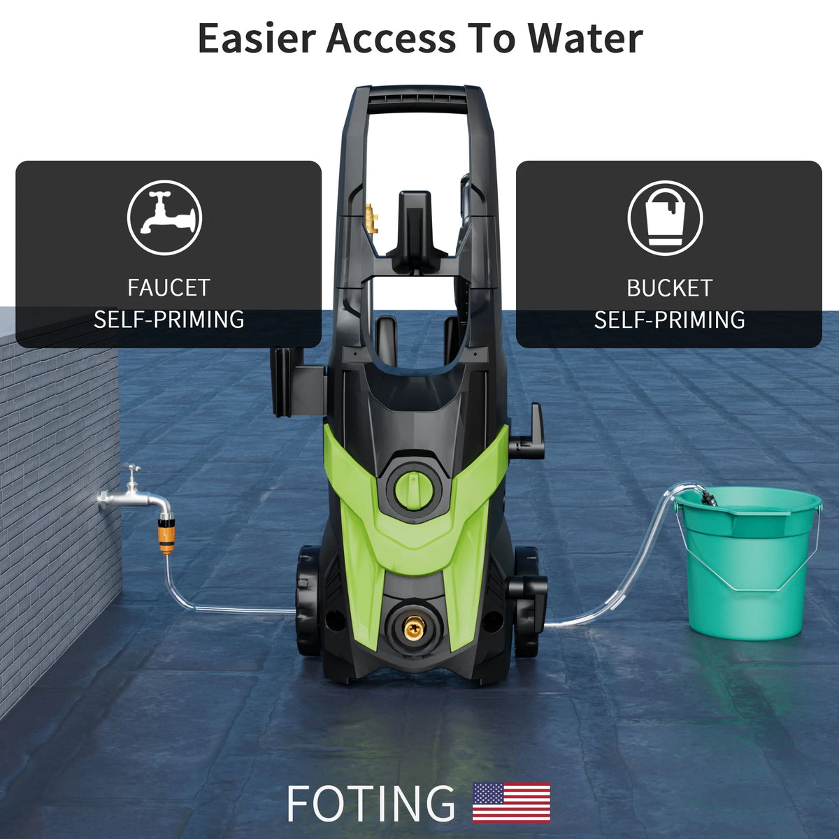 Electric Pressure Washer, 4500 PSI 3.2 GPM Power Washer with 4 Quick Connect Nozzles, High Pressure Cleaning Machine with Foam Cannon for Cars/Fences/Driveways/Patios/Home Cleaning
