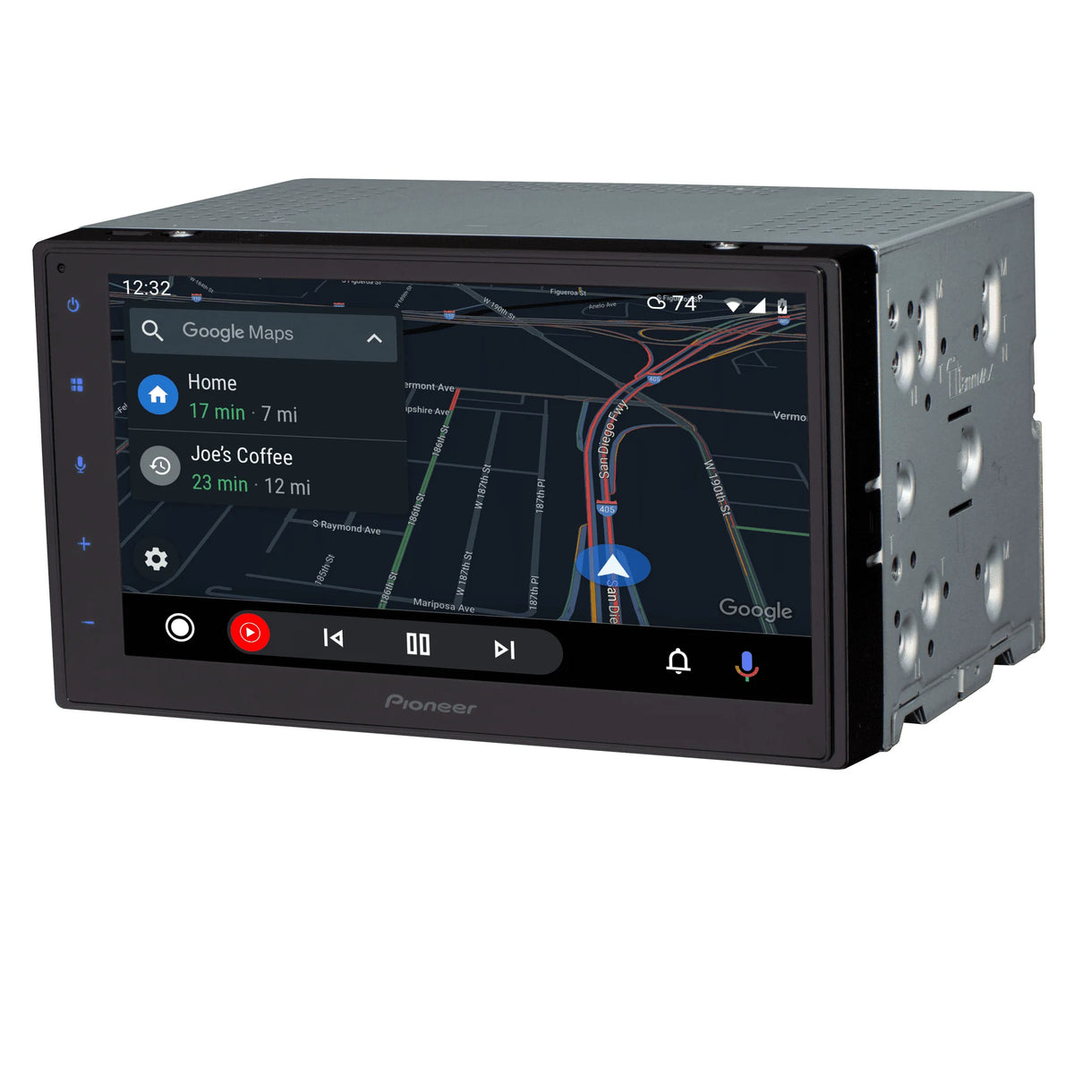 Pioneer DMH-160BT Car Play/Android Auto Digital Media Receiver with 6.8" Touchscreen and Bluetooth,Double Din, Backup Camera Ready