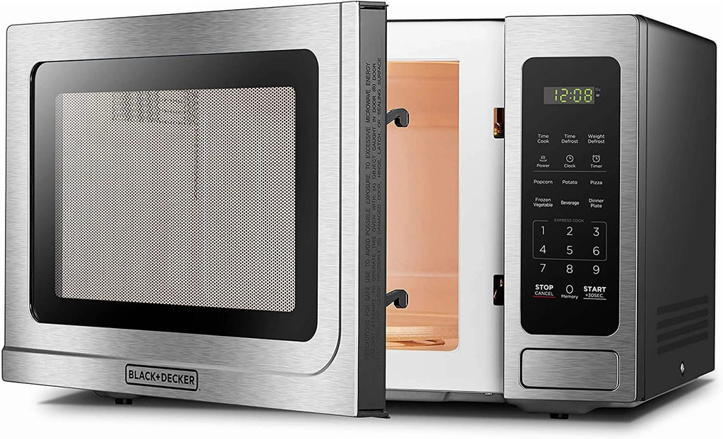 BLACK+DECKER 1.4 cu ft Countertop Microwave Ovens in Stainless Steel