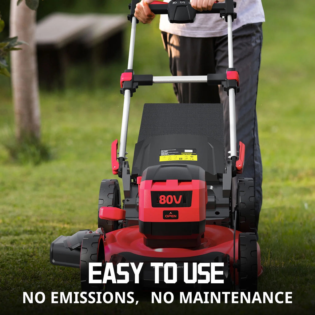 PowerSmart 80V 22-inch Self-Propelled Cordless Lawn Mower with 6.0Ah Battery and Charger